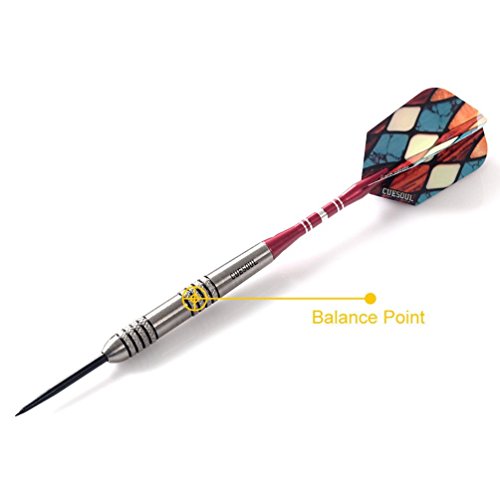 CUESOUL 22/24/26 Grams Tungsten Steel Tip Darts Set 95% Tungsten - color: 22 Grams-Case