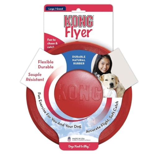 Kong Rubber Flyer,Large 2 Pack, Red
