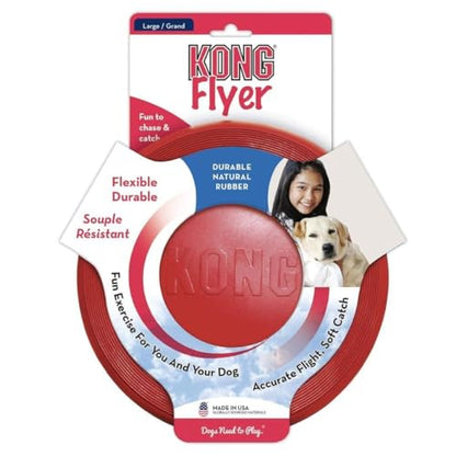 Kong Rubber Flyer,Large 2 Pack, Red