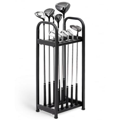 Hicarer 10 Hole Golf Club Holder Metal Golf Club Organizer Stand Rack Putter Stand Display for Indoor and Outdoor Use Home, Black - style: 10 Hole