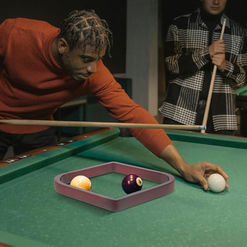 Pool Table Ball Rack Nineball Setup for Home Entertainment Versatile Wooden Triangle with Elegant Rhombus Shape and Clubs