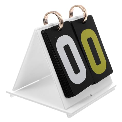 Zerodeko Portable Flip Scoreboard for Card Games Manual Score Keeper with Large Display Tabletop Score Counter for Board Game Competitions and Sports
