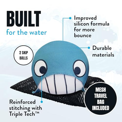 Activ Life The Ultimate Water Skip Balls, Water Bouncing Ball for Swimming Pool, Beach Toys for Friends, Family, Kids and Adults - style: Whale