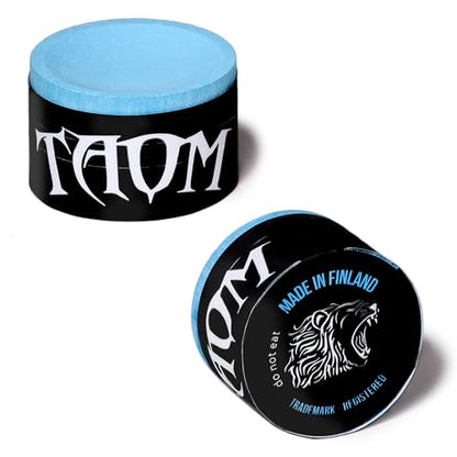 TAOM Pyro Billiard Pool Cue Premium Chalk - Blue - with Chalk Holder