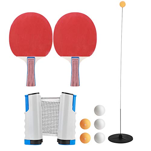 RiToEasysports Portable Table Tennis Net Set, Durable Retractable Training Set for All Ages, ABS Material, IndoorOutdoor Fun