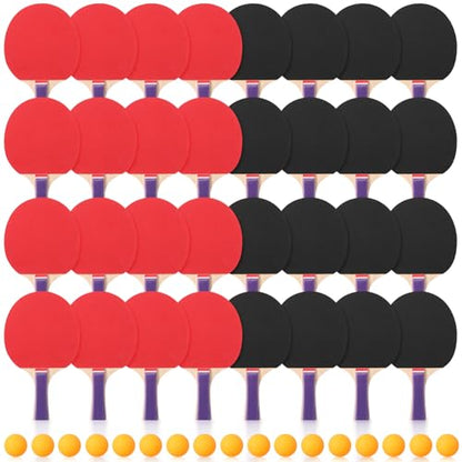 Outus Pack Portable Table Tennis Combo 8 Paddles & 12 Balls with Carry Bag for Indoor Outdoor Sport