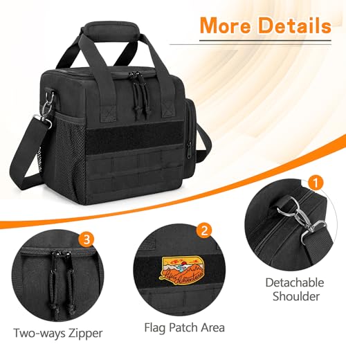 DSLEAF Bocce Ball Carry Bag for 8 Balls, Bocce Ball Storage Bag with Padded Handle and Detachable Shoulder Strap for Easy Carrying(Only Bag, Not Including Balls)