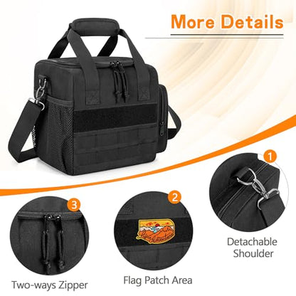 DSLEAF Bocce Ball Carry Bag for 8 Balls, Bocce Ball Storage Bag with Padded Handle and Detachable Shoulder Strap for Easy Carrying(Only Bag, Not Including Balls)