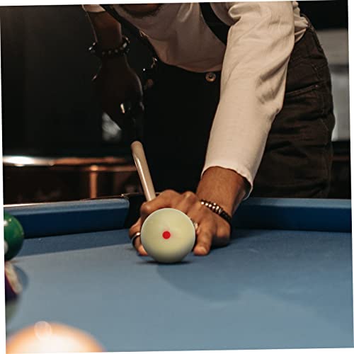 BESPORTBLE 2pcs Billiard White Ball Billiard Balls White Pool Billiard Practical Tool Snooker Cue Stick Cue with - color: Red, size: 5.7x5.7cm