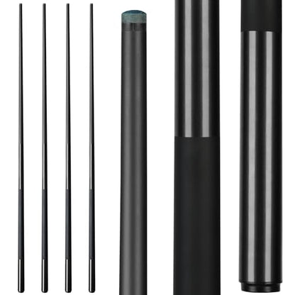 KMISE Fiberglass Graphite Composite Pool Cue Sticks 20oz 13MM Cue Tip One-Piece 58inch Professional Pool Cue Low-Deflection Billiard Cue Sticks Set of 1/4 for Home & Bar Play Black Red Color Available