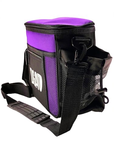 DGA Starter Disc Golf Bag (Purple) – Lightweight, Durable Bag for 8-10 Discs – Adjustable Shoulder Strap, Putter Pocket, Valuables Storage, Compact Disc Golf Bag - (Discs not included)