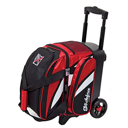 KR Strikeforce Cruiser Single Bowling Ball, Shoe and Accessory Roller Bowling Bag - color: Red/White/Black
