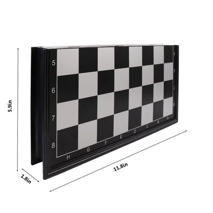 KAILE 13" Magnetic Chess Sets, 3 in 1 Travel Chess Checkers Backgammon Set with Folding Case - size: 13"