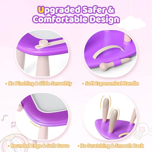 Kikidex Toddlers Toys Age 1-3, Magnetic Drawing Board, Doodle Board Pad Learning and Educational Toys for 1 2 3 Year Old Baby Kids Birthday Gift (Purple) - color: Purple