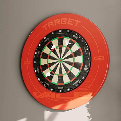 Target Darts Aspar Dart Board | Steel Tip Dartboard with Self Recovering Sisal Bristles & Rotational Score Ring | Thin Wire Regulation Competition Size Dart Board Set | Professional Darts Accessories