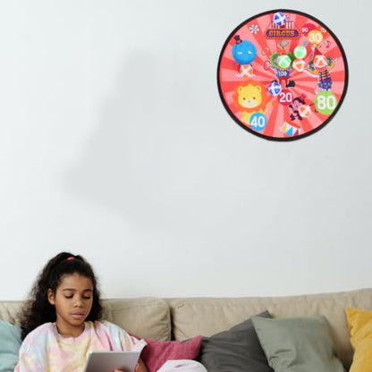 Healifty Sticky Ball Dart Board for Interactive Set with Cloth Material and Practice Aim Feature Suitable for Indoor Living Room and Outdoor Lawn Play