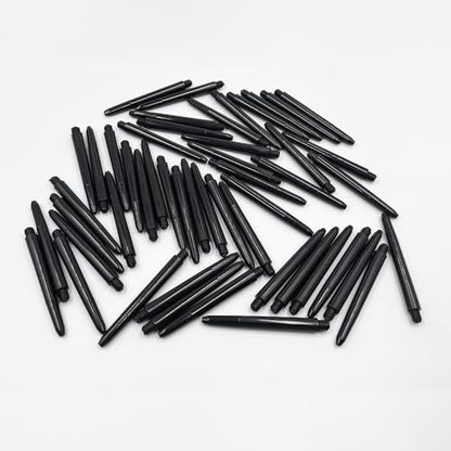 50PCS 48mm Dart Shafts Plastic Dart Shaft for Dart Replacement Parts Dart Accessories - color: Black