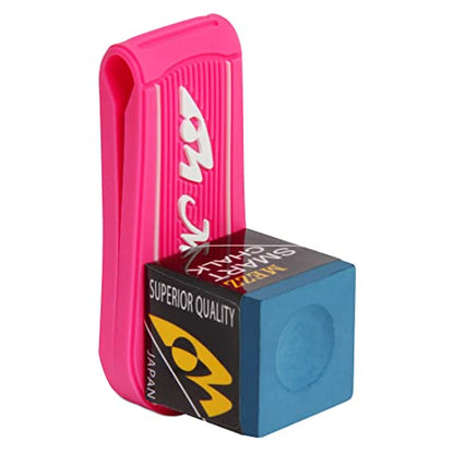 Mezz Smart Chalk Set Pool Cue Chalk + Chalk Holder + Chalk Cover (Pink w/White logo)