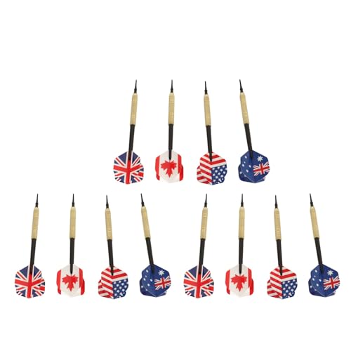 Soft Tip Darts Set with 50 Plastic Tips 12 Flights Shafts Barrels Easy to Replace Darts Plastic Tip for Electronic Board
