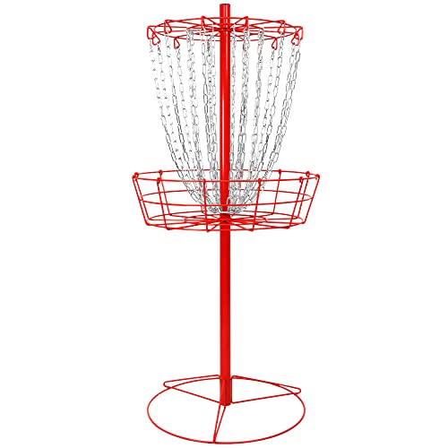 Remix Practice Basket for Disc Golf - Choose Your Color and Style - style: Double Chain - Red
