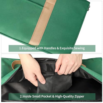 American Mahjong Game Set, 166 Green Tiles, 4 All-in-One Color Rack/Pushers, Complete Mahjong Tile Set，Green Carrying Bag - color: Green