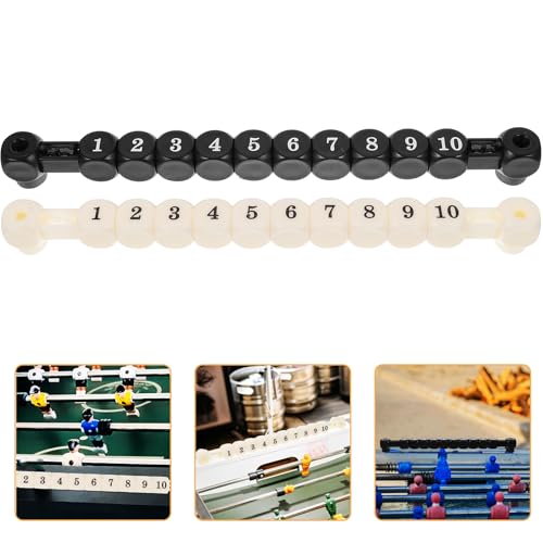 Kisangel 2pcs Foosball Scoring Counters, 10 Numbers Table Football Counter Scoring Score Indicator for Standard Foosball Table Parts