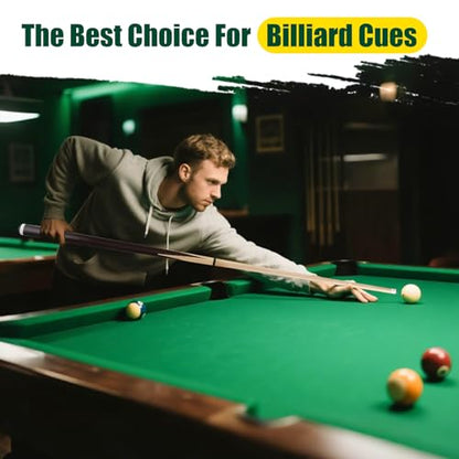 HMQQ Pool Cue Sticks – 42"/48"/58" Billiard Cues with 13mm Leather Tip – 17oz/18oz Standard or 20oz Heavy – Set of 2 or 4 – Durable 2-Piece Pool Sticks for Beginners, Adults, Home & Bar - size: 48" set of 2