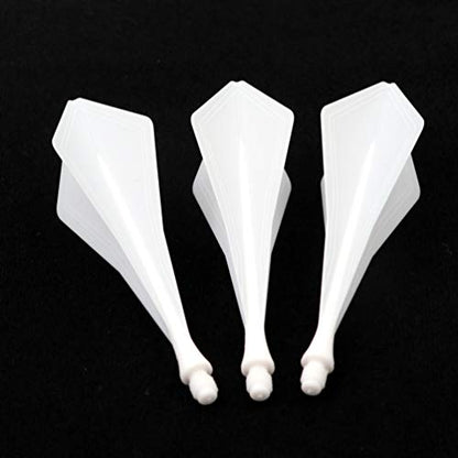 CUESOUL TRAJ AK8 New Integrated Dart Flights and Shafts Wave Shape,Very Slim Dart Flight 3 Sets - color: Diamond Shape-White