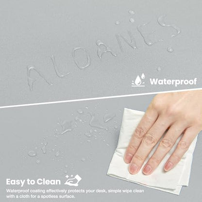 ALOANES Waterproof Mouse Pad with Durable Stitched Edge, Gaming Keyboard, Non-Slip Rubber Base Mouse Mat, Extended Desk pad for Gamer, Office& Home, Gray Mousepad XL(31.50"x11.81"x0.12") - color: 00- Gray, size: XL(31.5" x 11.8")