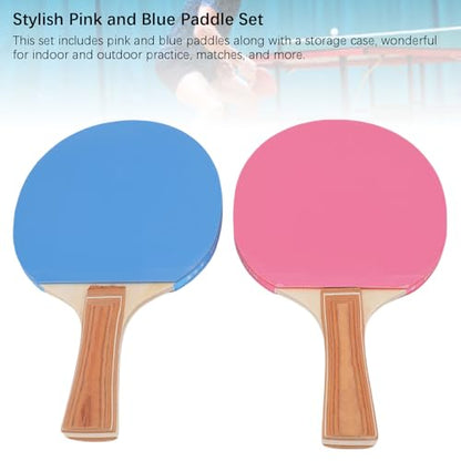 Premium 7 Ply Wood Table Tennis Paddles Set with Rubber for Indoor and Outdoor Games, Practice and Matches, 2 Paddles