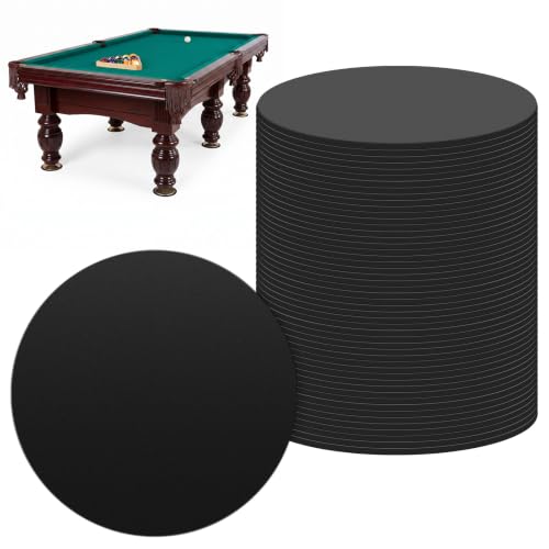 Haull 50 Pcs Billiard Pool Table Leg Shims 3" Diameter Rubber Billiard Table Leveler Pads, 0.06 Inch Thick Non-Slip Leg Shims for Pool Tables, Stackable Floor Protection Pads for Furniture, Round - color: Round, size: 0.06 Inch Thick
