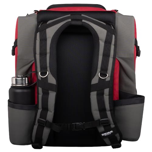 Streamline Discs Voyager Lite Backpack Disc Golf Bag (Burgundy/Dark Gray)