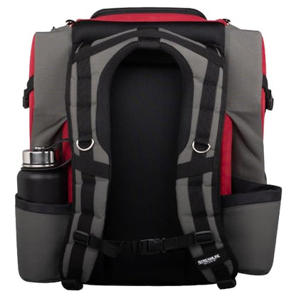 Streamline Discs Voyager Lite Backpack Disc Golf Bag (Burgundy/Dark Gray)