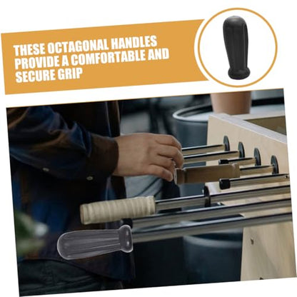 Vaguelly 2pcs Foosball Table Handle Grips Plastic Rod Safety End Caps for Table Soccer Foosball Handle Replacement Parts Compact Design for Use