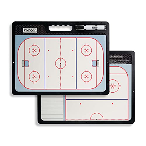 Murray Sporting Goods Premium Coaches Clipboard | Double-Sided Dry Erase Marker Board for Basketball, Baseball, Soccer, Football, Hockey (Marker Included) - style: Hockey