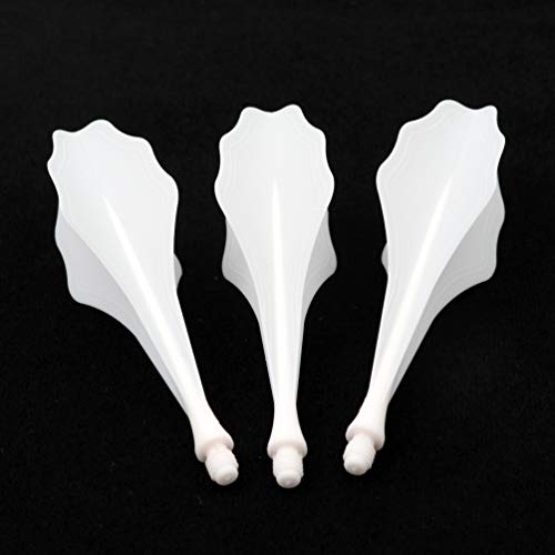 CUESOUL TRAJ AK8 New Integrated Dart Flights and Shafts Wave Shape,Very Slim Dart Flight 3 Sets - color: Wave Shape-White