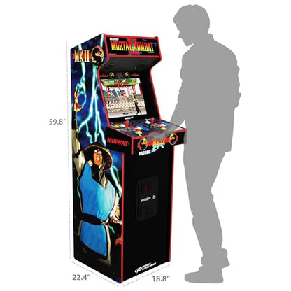 Arcade1Up Mortal Kombat II Deluxe Arcade Machine for Home - 5 Feet Tall - 14 Classic Games - color: Mortal Kombat II