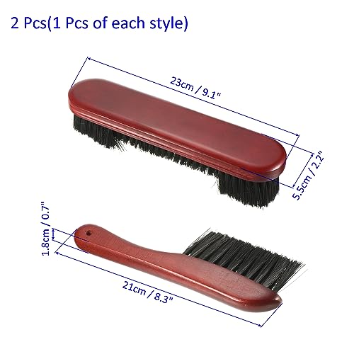 M METERXITY Billiard Pool Table Rail Brushes Set - Billiard Pool Snooker Accessories, Wood Handle Nylon Bristle - color: Burgundy