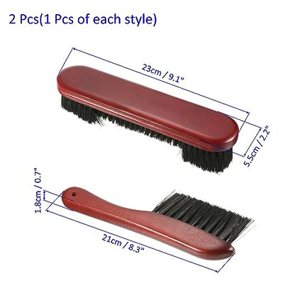 M METERXITY Billiard Pool Table Rail Brushes Set - Billiard Pool Snooker Accessories, Wood Handle Nylon Bristle - color: Burgundy