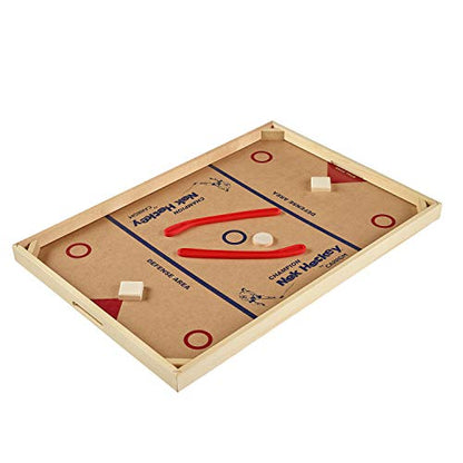 Carrom Champion Nok Hockey Game (Standard Size) — Wooden Board Games for Adults & Children — Indoor and Outdoor Games for Family — Sports Board Games