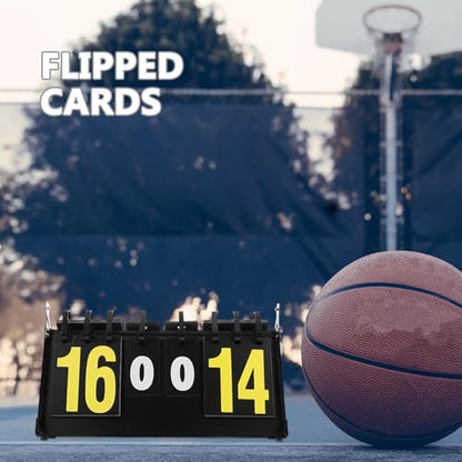 Luxshiny Portable Flip Scoreboard for Basketball and Softball, Reusable Competition Score Keeper with Desktop Tabletop Design for Sports and Coaching Use