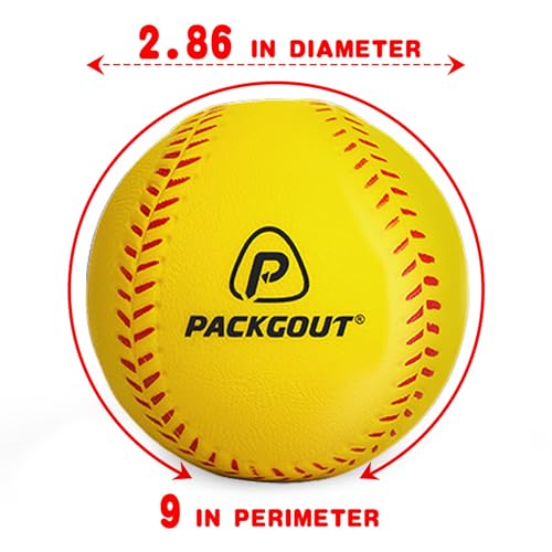 PACKGOUT Soft Foam Baseballs for Kids & Teenagers - Practice & Replacement Balls - color: Colorful 12 Pcs