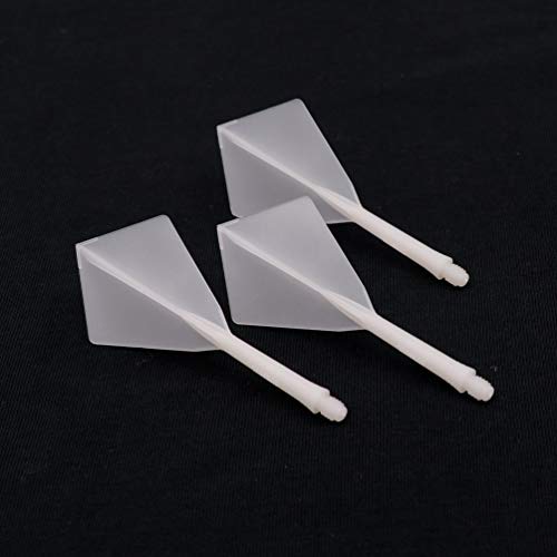 CUESOUL ROST Integrated Dart Shaft and Flights Medium,Diamond Shape,Set of 3 - color: Clear