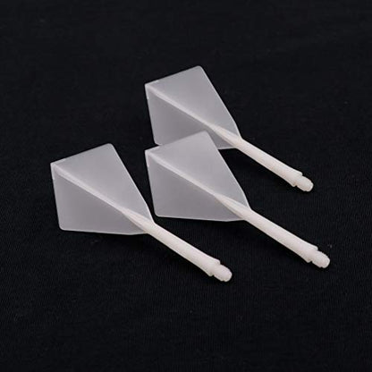 CUESOUL ROST Integrated Dart Shaft and Flights Medium,Diamond Shape,Set of 3 - color: Clear