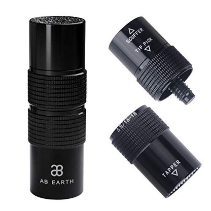 Aluminum 4-in-1 Billiard Pool Cue Tip Accessory Tool Repair Kit (Scuffer, Aerator, Tapper, Joint Protector) - style: 5/16 X 18