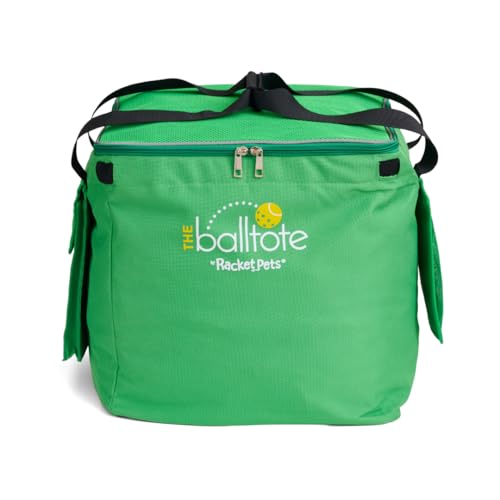 Racket Pets The Ball Tote - Replacement Bag for Tennis and Pickleball Pro Teaching Cart Hopper, Large Tote Bag For 150 Tennis Balls or 100 Pickleballs, Frame Not Included - color: Green