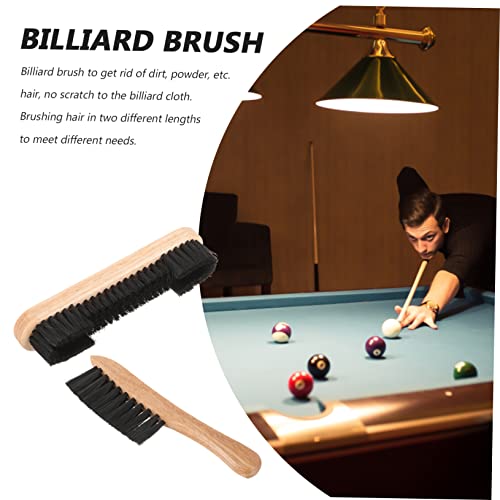 Mipcase 2pcs Billiards Table Brush Set Pool Table Cleaner Rail Edge Brush Multi-use for Club