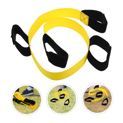 Yardwe 2pcs Relay Race Giant Footsteps Bandage Legged Game for Boys and Girls Adults Team Building Exercise Equipment for Field Day and Holiday Celebrations