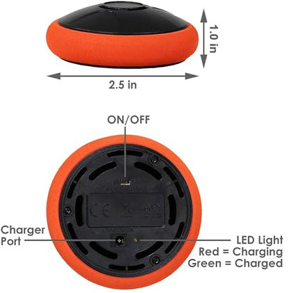 Rechargeable Hover Air Hockey Puck and Paddles, Hover Puck for Any Flat Surface, 2Pcs Air Hockey Strikers - color: red