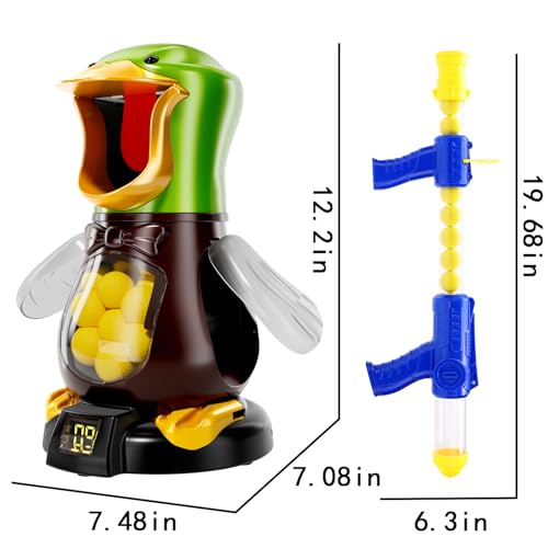 BABY HOME Duck Shooting Toys for Kids 3-5 Years, 2 Packs of Foam Shooting Toy with Movable Shooting Game, Interactive Competition Game Gifts for Boys and Girls Ages 6 7 8 9+ Years Old